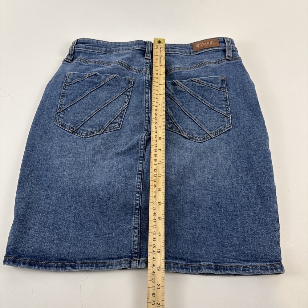 Shyanne Denim Skirt Womens M Blue Western Mini Stretch Jean‎ Skirt - Picture 6 of 10